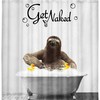 Funny Sloth Shower Curtain for an Adorable and Whimsical Bathroom