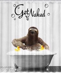 Funny Sloth Shower Curtain for an Adorable and Whimsical Bathroom