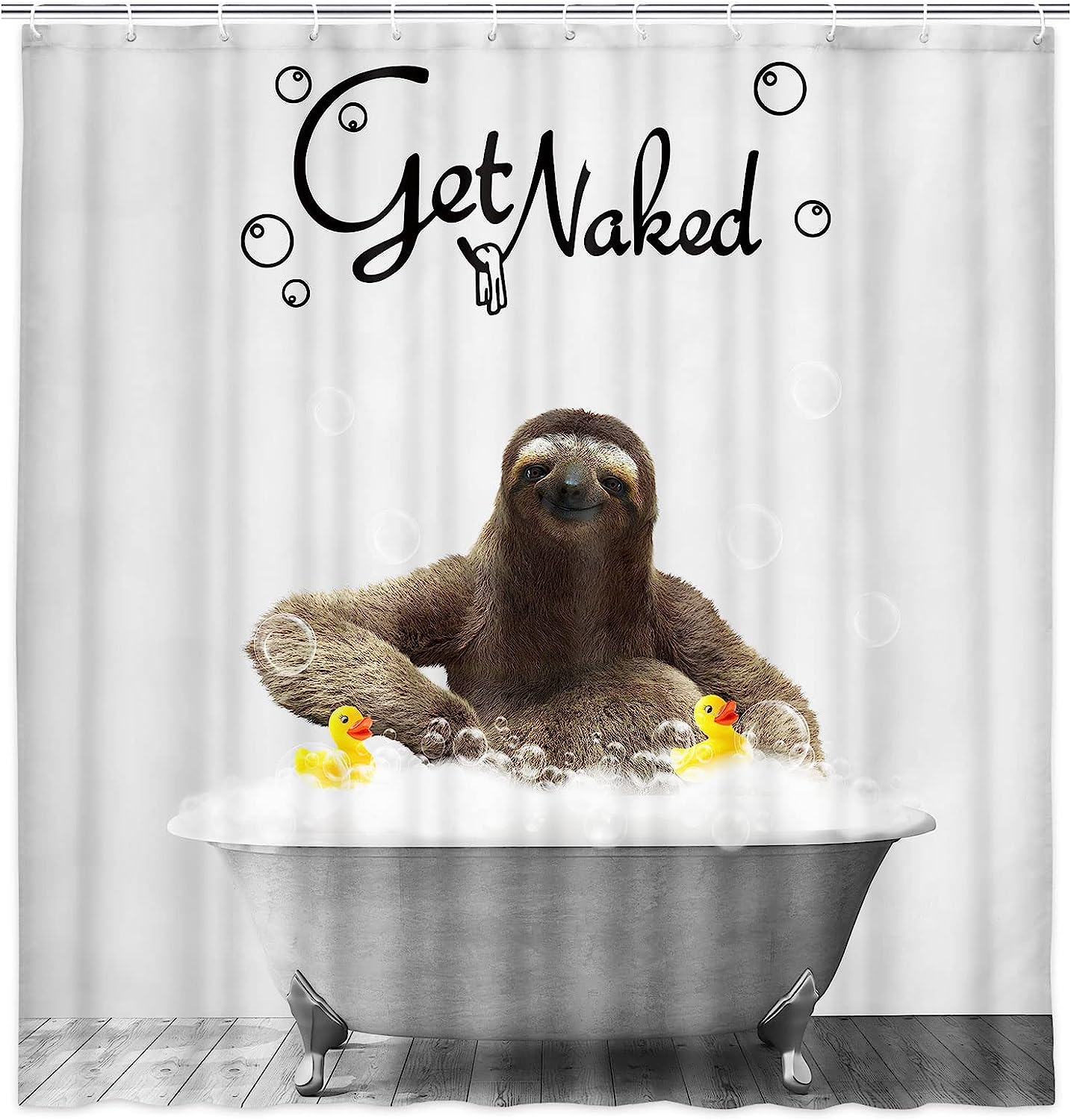Funny Sloth Shower Curtain for an Adorable and Whimsical Bathroom