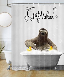 Funny Sloth Shower Curtain for an Adorable and Whimsical Bathroom
