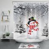 Funny Snowman Snowflake Shower Curtain For A Whimsical Christmas Decor
