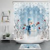 Funny Snowman Winter Shower Curtain Set 