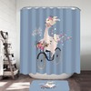 Funny Spring Chic Llama Shower Curtain For Cute Bathroom Decor