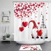 Funny Valentine'S Day Red Heart Tree Bathroom Accessory Set Shower Curtain