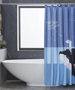 Funny Whale & Polar Bear Shower Curtain for a Playful Bathroom