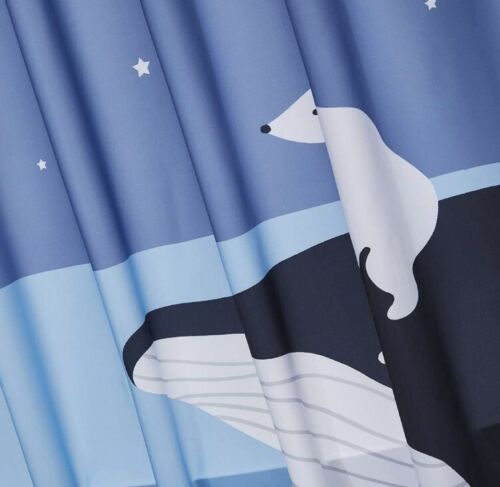 Funny Whale & Polar Bear Shower Curtain for a Playful Bathroom