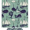 Funny Whales Shower Curtain, Microfiber Bathroom Accents Fabric Machine Washable