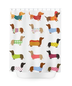 Funny Wiener Dog Shower Curtain With Quotes
