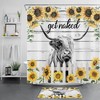Funny Wildlife Sunflower Bull Highland Cow Shower Curtain to Add A Quirky Touch to Your Bathroom