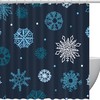 Funny Winter Snowflakes Fabric Shower Curtain for Bathroom Decor