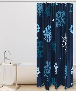 Funny Winter Snowflakes Fabric Shower Curtain for Bathroom Decor