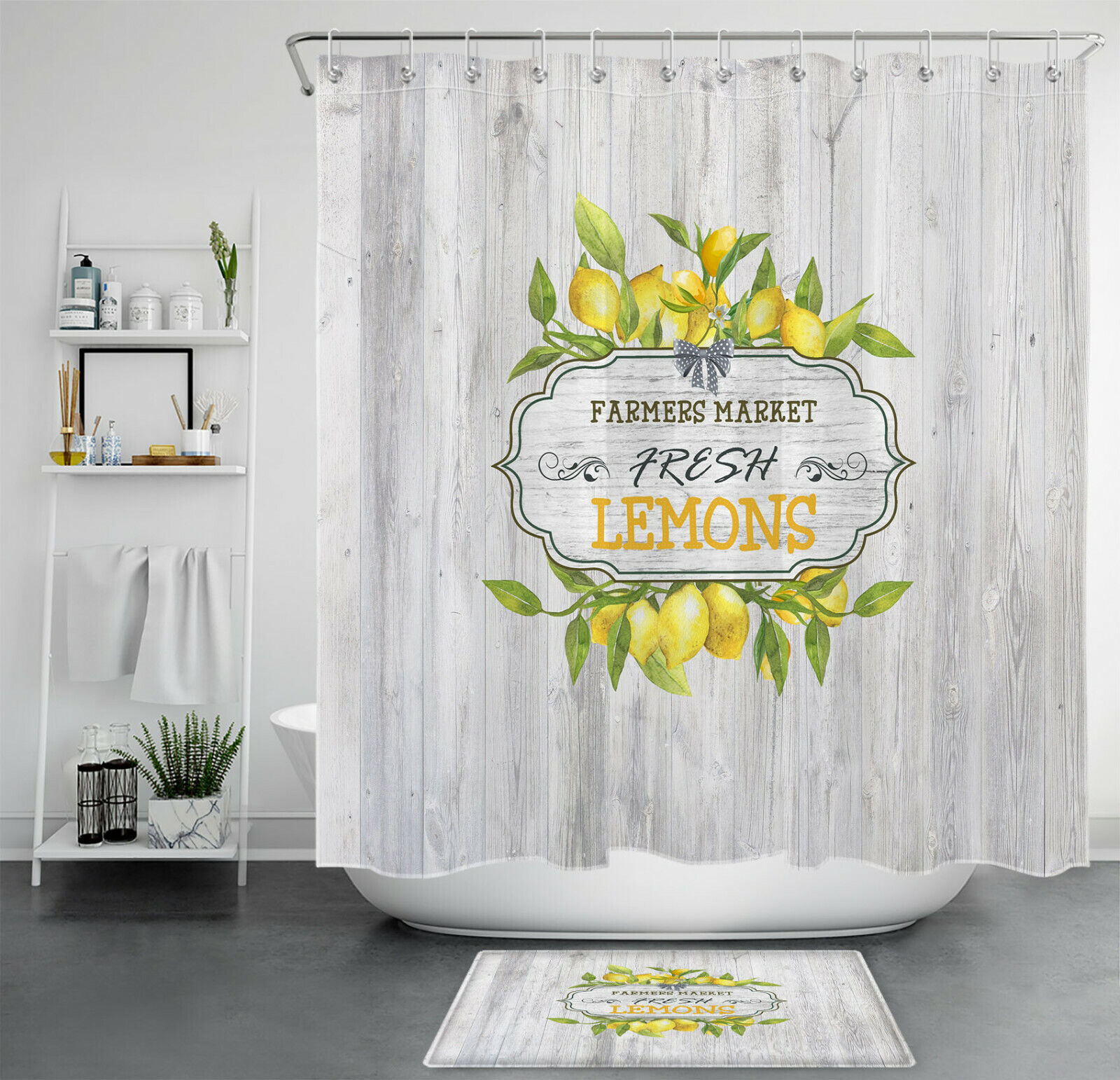 Funny Words Highland Cow Shower Curtain Farm Animal
