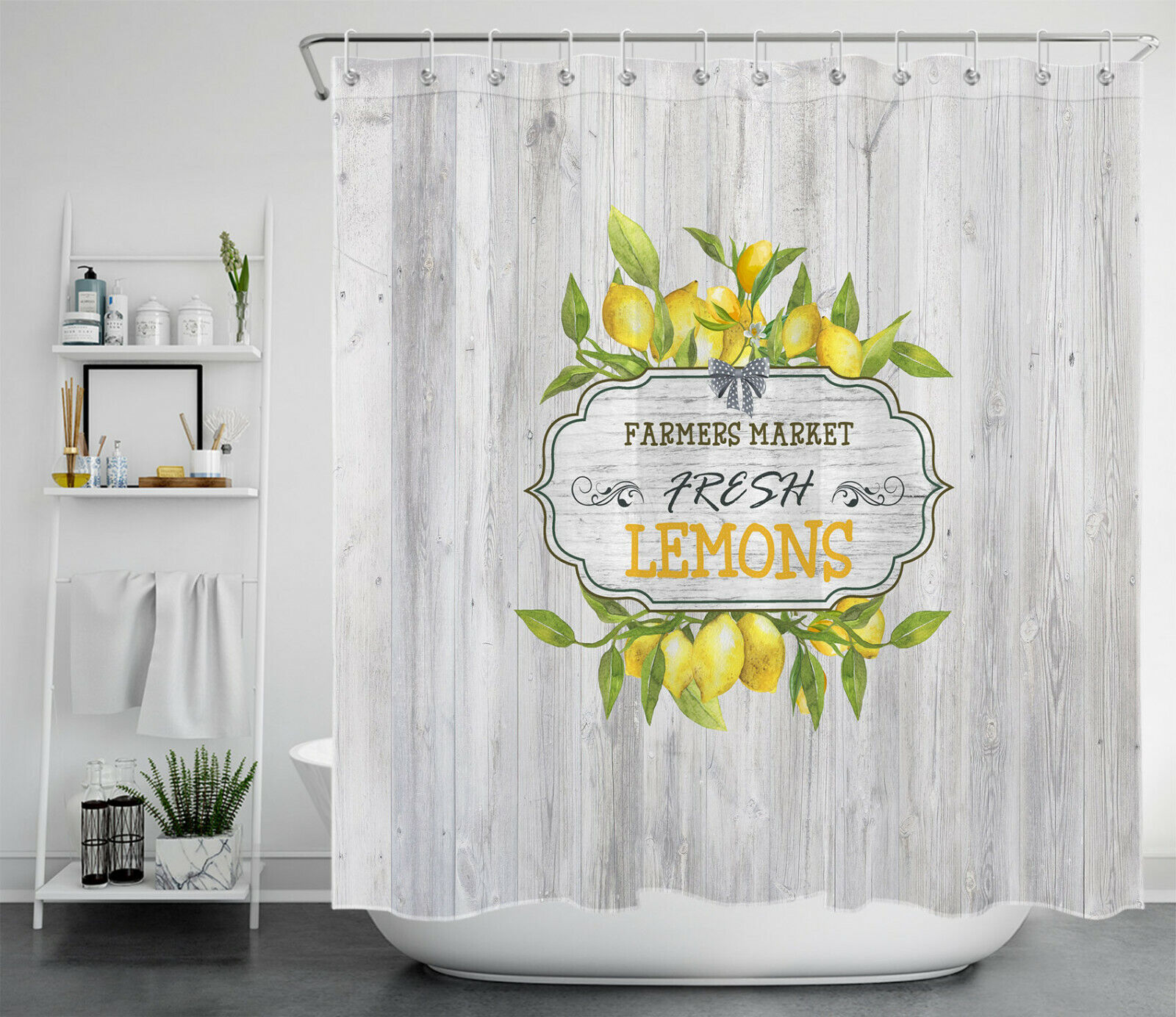 Funny Words Highland Cow Shower Curtain Farm Animal