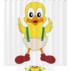 Funny Yellow Duck Bathroom Shower Curtain with Waterproof Fabric for a Playful Bath