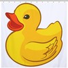 Funny Yellow Duck Print Shower Curtain for a Whimsical Bathroom Dcor