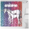 Funny Yellow Unicorn Print Shower Curtain for Your Modern Bathroom