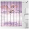 Funny Yellow Unicorn Shower Curtain for Modern and Fun Bathroom Decor