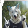 Furry Wolf Art Shower Curtain - Water-resistant Fabric Bathroom Decor