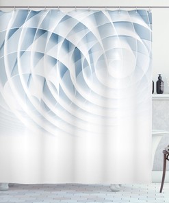 Futuristic Digital Geometric Pattern Shower Curtain For Modern Bathroom Decor