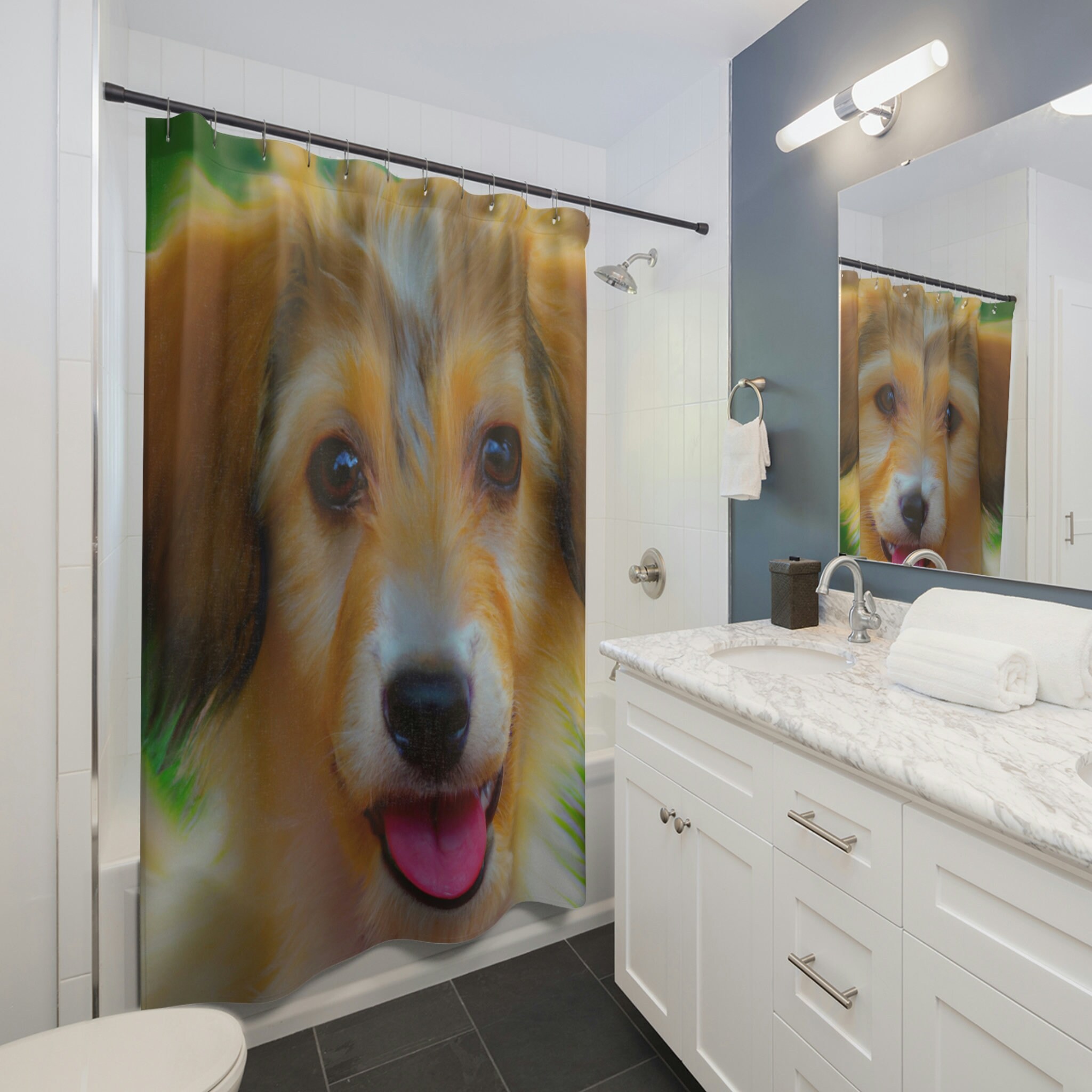 Galaxy Nebula Shower Curtain Universe Starry Star Sky Blue Gray Space Celestial For Bathroom