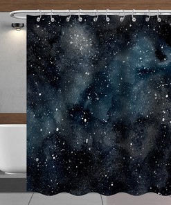 Galaxy Sky Wolf Waterproof Shower Curtain Bathroom Curtain
