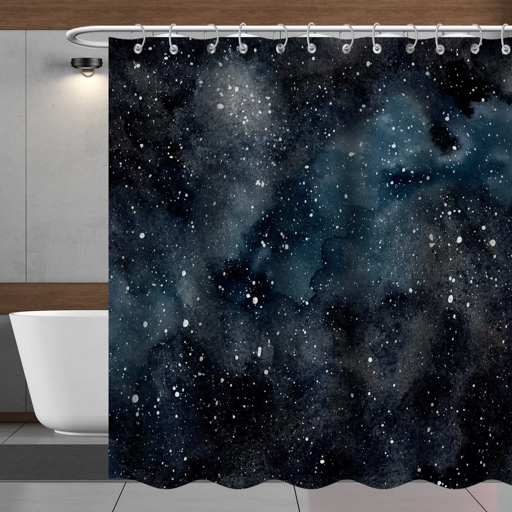 Galaxy Sky Wolf Waterproof Shower Curtain Bathroom Curtain