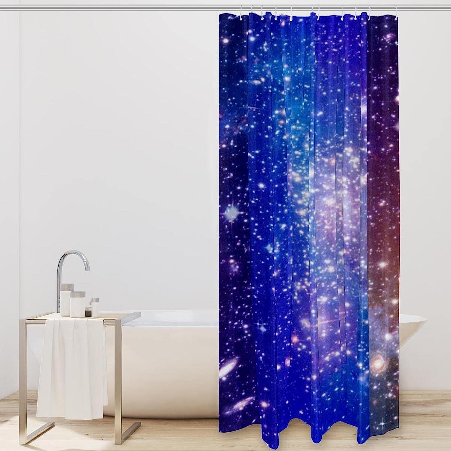 Galaxy Space Stars Fabric Shower Curtain for Bathroom Decor