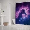 Galaxy Unicorn Nebula Decorative Shower Curtain, Waterproof Fabric