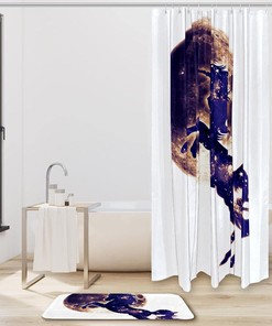 Galaxy Unicorn Print Shower Curtain to bring some sparkle into your bathroom