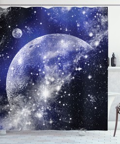 Galaxy Unicorn Shower Curtain Waterproof Fabric Bathroom Decorations