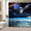 Galaxy Universe Shower Curtain, Magical Fantasy Bath Curtain for Boys Bathroom