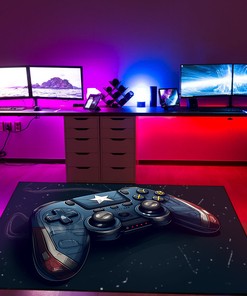 Game Bathroom Rug Set - Personalized Gaming Rug for Living Room with Custom Text T75