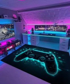 Game Bathroom Rug Set - Personalized Gaming Rugs for Boys Bedrooms - Perfect for Living Room and Bedroom Decor