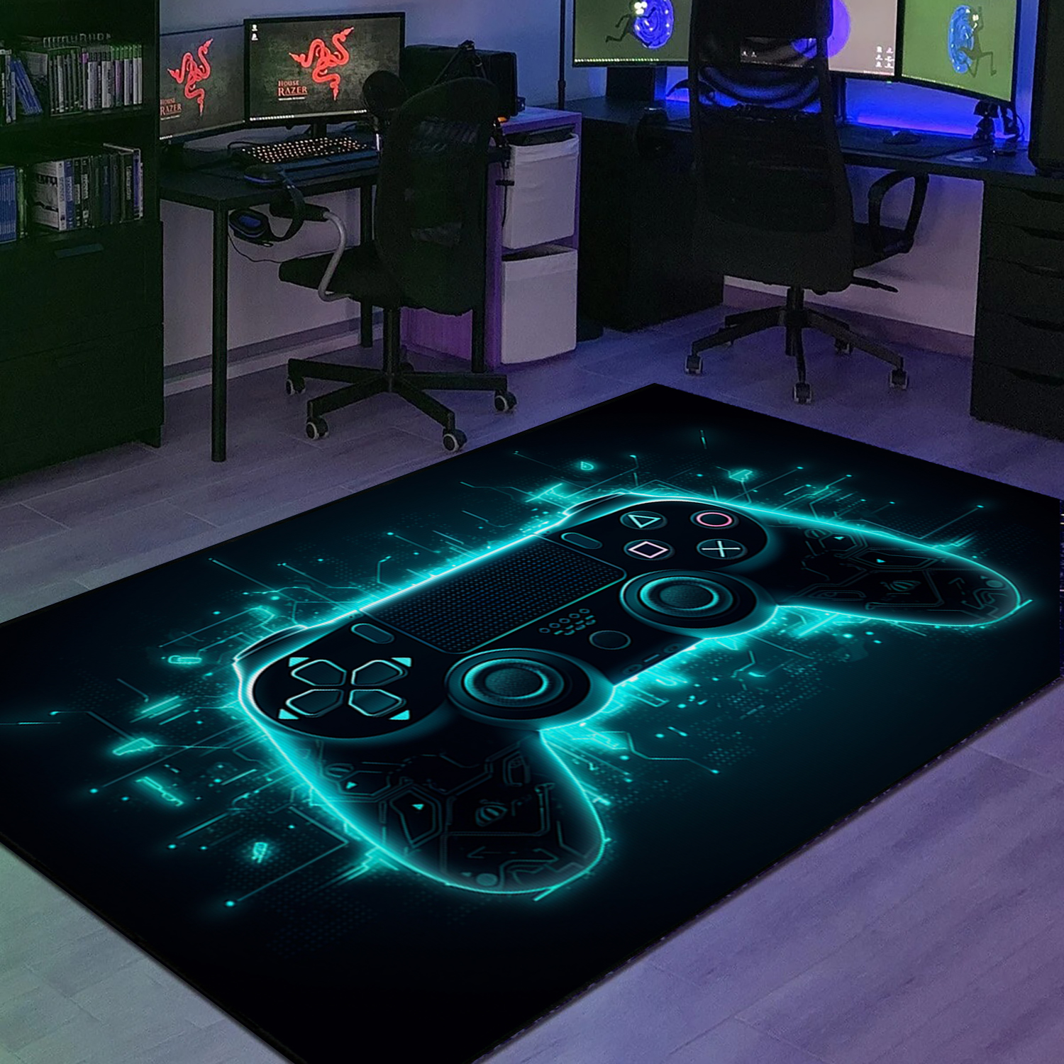 Game Bathroom Rug Set - Personalized Gaming Rugs for Boys Bedrooms - Perfect for Living Room and Bedroom Decor - Image 2