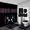 Game Controller Bathroom Shower Curtain for Video Game Lovers 