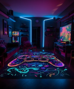 Game On with Personalized Gaming Rugs for Boys Bedrooms - Full Size Area Rugs Available - Upgrade Your Room Decor
