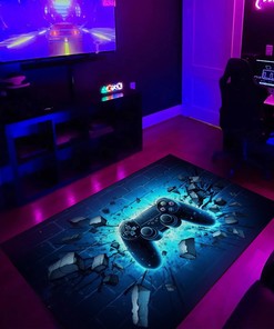 Game Room Area Rugs for Boys - Personalizable Gaming Rug for Bedroom or Playroom - Upgrade Your Room Decor
