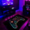 Game Room Carpet - Gamer Rug for Bedroom - Customizable Game Controller Design - Perfect Gift for Kids who Love Gaming