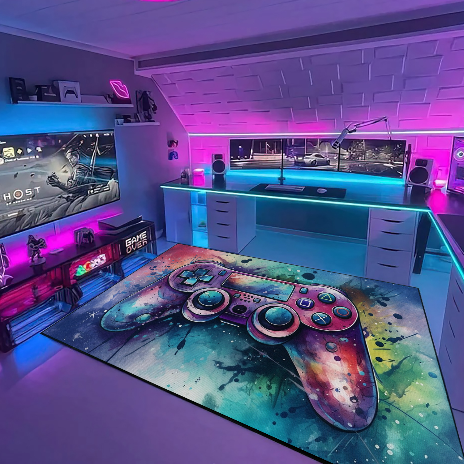 Game Room Carpet - Personalized Gaming Rugs for Boys Bedrooms - Suitable for Home Decoration - Image 3