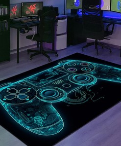 Game Room Carpets - Personalized Gamer Rug for Bedroom with Video Game Room Area Rug A14