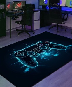 Game Room Rug - Personalized Game Room Area Rugs for Boys with 3D Gaming Carpet A47