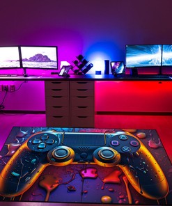 Game Room Rug for Kids Room - Personalize with Your Name or Quotes - Gift for Kids who Love Gaming