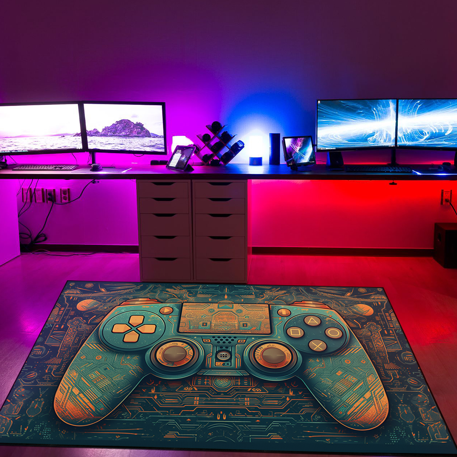Game Room Themed Area Rug for Boys - Personalized with Name or Quotes - Image 2