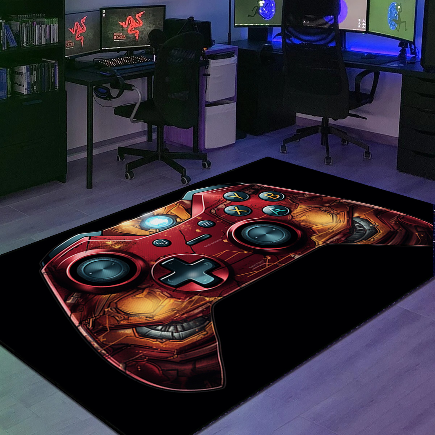 Game Room Themed Area Rug for Kids - Custom Gamer Carpet with Game Room Rugs for Living Room M64 - Image 2