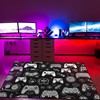 Game Room Themed Area Rug for Kids - Personalizable Gaming Decor for Bedroom - 3D Controller Design