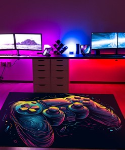 Game Room Themed Area Rug for Teen Boys - Customized Gamer Carpet with Rug Decor Home T06