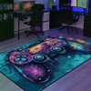 Game Room Themed Area Rugs - Perfect for Teen Boys and Game Room Setup - Customizable Game Controller Design