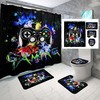 Game Theme Shower Curtain, Soft Cool Gamepad Design Bathroom Curtain with VIPIC Gaming Keyword