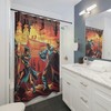Game-Themed Shower Curtain With Fighting Characters - Perfect Addition To Kids Bathroom Shower Curtain Collection