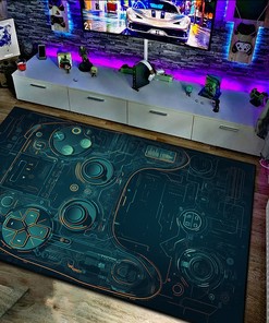 Gamer Rug for Bedroom - Personalized Area Rug for Teen Boys with Game Room Carpets - Perfect Gift for Gamers G95